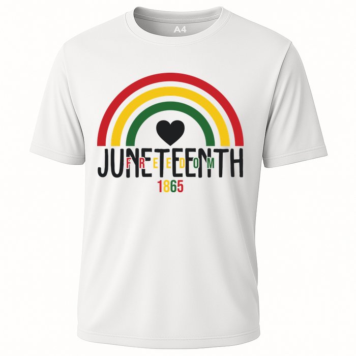 Juneteenth Freedom 1865 Rainbow Cooling Performance Crew T-Shirt
