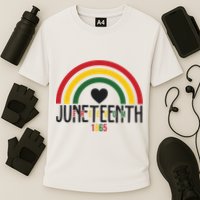 Juneteenth Freedom 1865 Rainbow Cooling Performance Crew T-Shirt