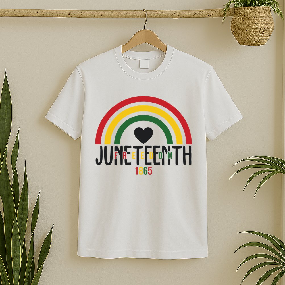 Juneteenth Freedom 1865 Rainbow T-Shirt