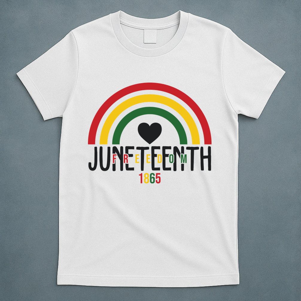Juneteenth Freedom 1865 Rainbow T-Shirt