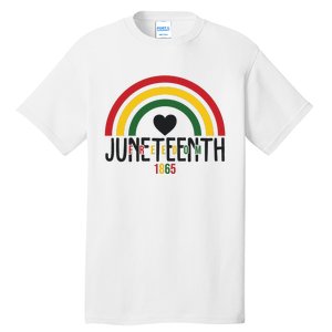 Juneteenth Freedom 1865 Rainbow Tall T-Shirt