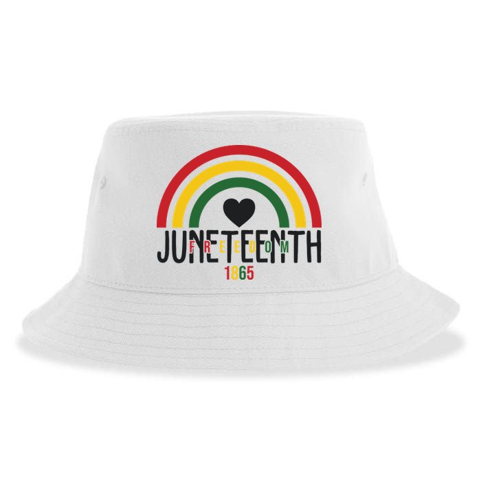 Juneteenth Freedom 1865 Rainbow Sustainable Bucket Hat