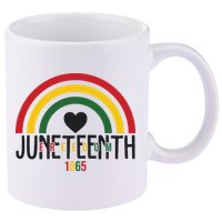 Juneteenth Freedom 1865 Rainbow 11oz C Handle Ceramic Mug