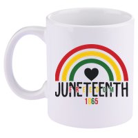 Juneteenth Freedom 1865 Rainbow 11oz C Handle Ceramic Mug