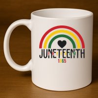 Juneteenth Freedom 1865 Rainbow 11oz C Handle Ceramic Mug