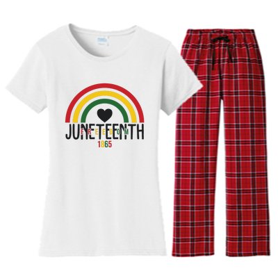 Juneteenth Freedom 1865 Rainbow Women's Flannel Pajama Set