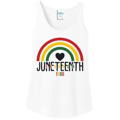 Juneteenth Freedom 1865 Rainbow Ladies Essential Tank