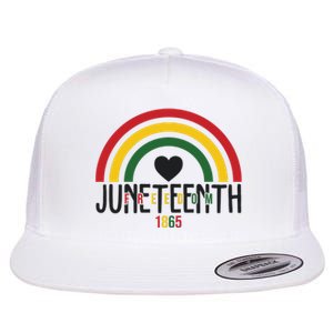 Juneteenth Freedom 1865 Rainbow Flat Bill Trucker Hat