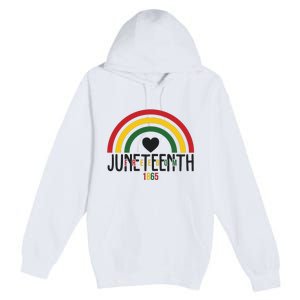 Juneteenth Freedom 1865 Rainbow Premium Pullover Hoodie