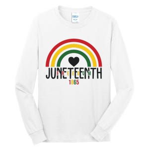 Juneteenth Freedom 1865 Rainbow Tall Long Sleeve T-Shirt