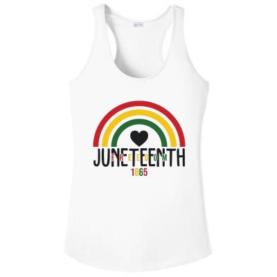 Juneteenth Freedom 1865 Rainbow Ladies PosiCharge Competitor Racerback Tank