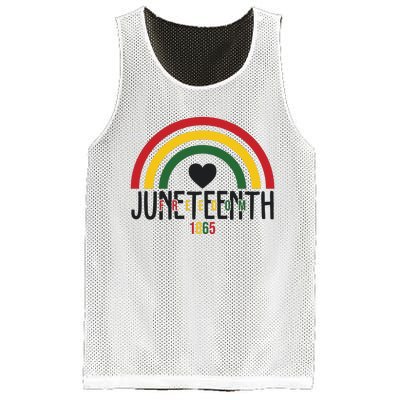 Juneteenth Freedom 1865 Rainbow Mesh Reversible Basketball Jersey Tank