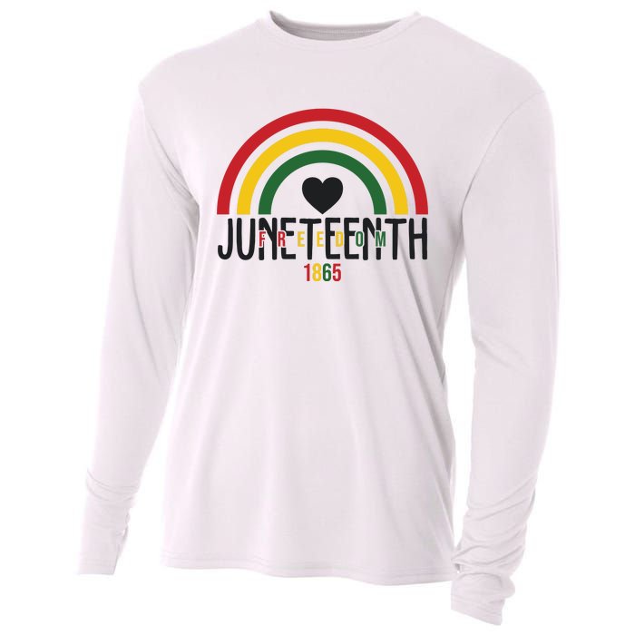 Juneteenth Freedom 1865 Rainbow Cooling Performance Long Sleeve Crew