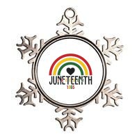 Juneteenth Freedom 1865 Rainbow Metallic Star Ornament