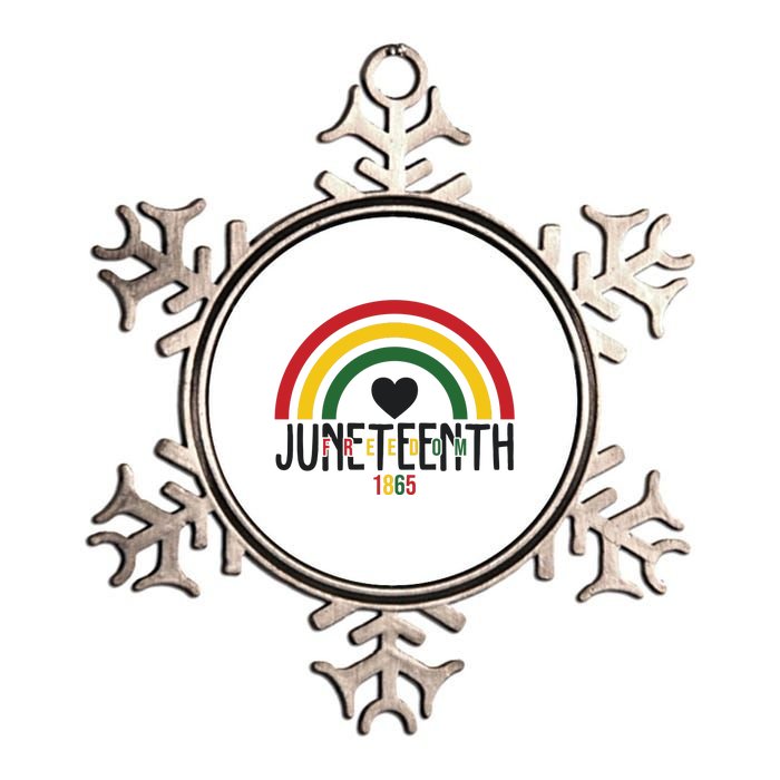 Juneteenth Freedom 1865 Rainbow Metallic Star Ornament