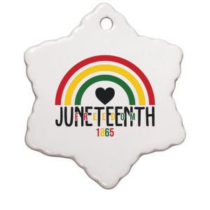 Juneteenth Freedom 1865 Rainbow Ceramic Star Ornament