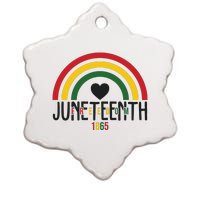 Juneteenth Freedom 1865 Rainbow Ceramic Star Ornament