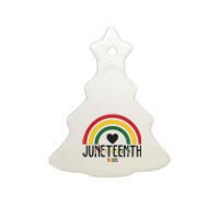 Juneteenth Freedom 1865 Rainbow Ceramic Tree Ornament