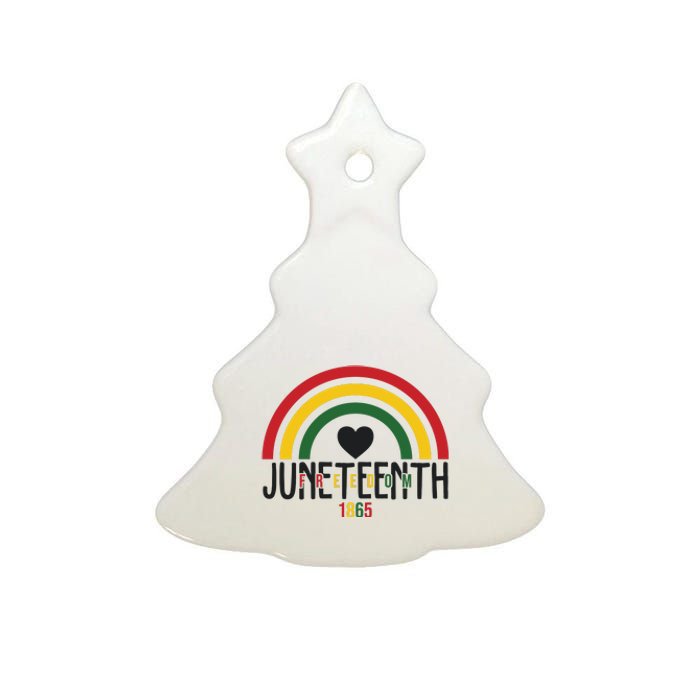 Juneteenth Freedom 1865 Rainbow Ceramic Tree Ornament