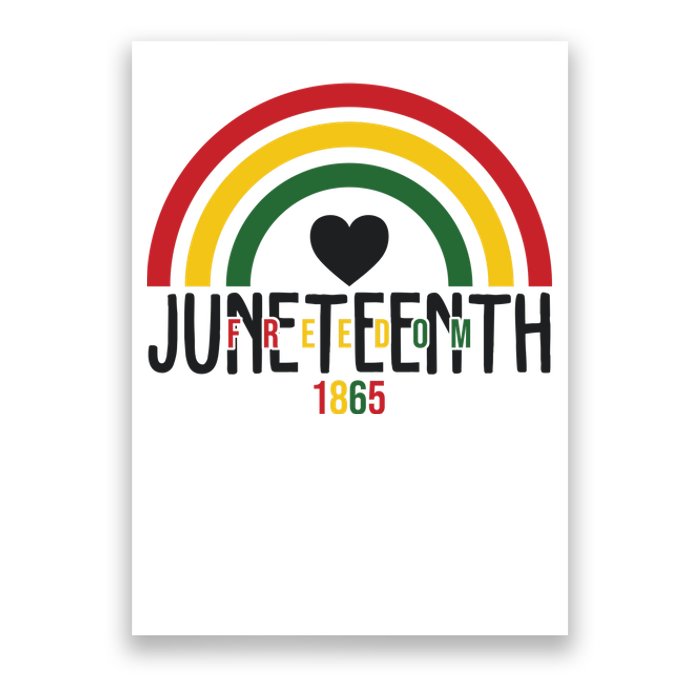 Juneteenth Freedom 1865 Rainbow Poster