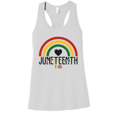 Juneteenth Freedom 1865 Rainbow Women's Racerback Tank