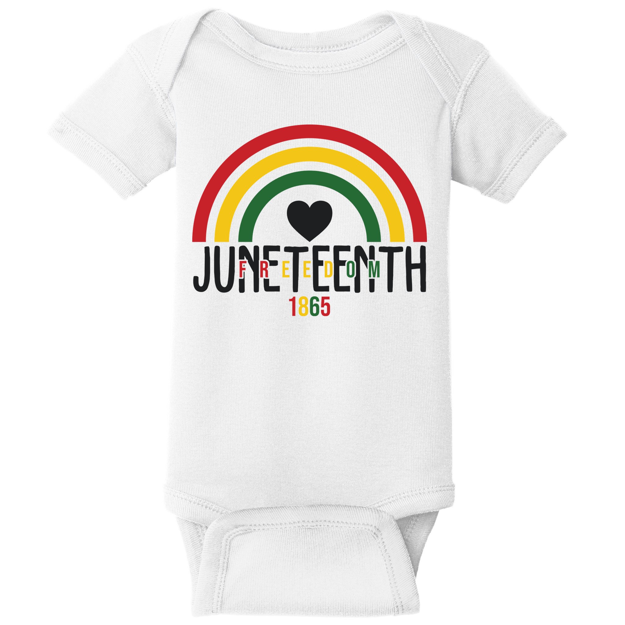 Juneteenth Freedom 1865 Rainbow Baby Bodysuit
