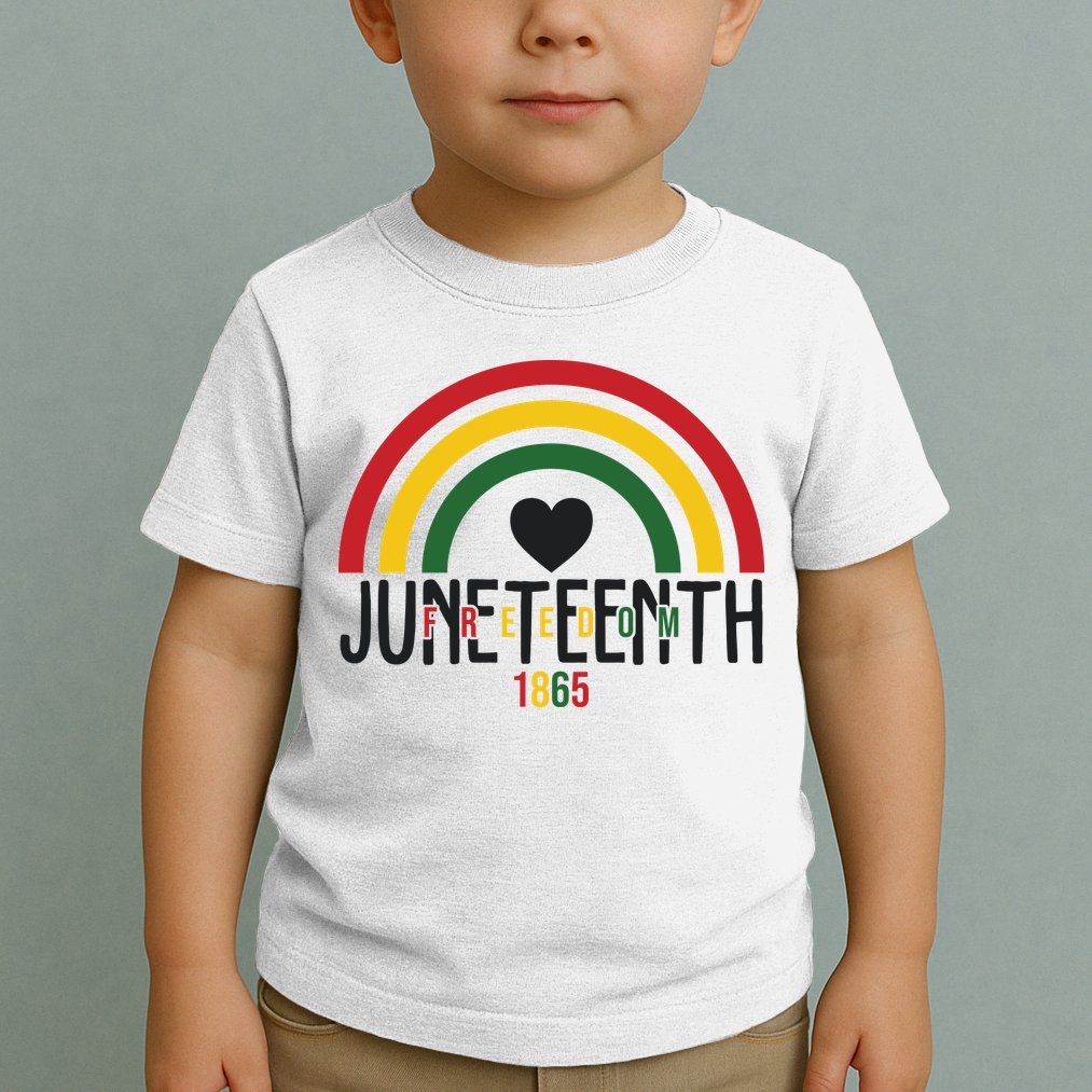 Juneteenth Freedom 1865 Rainbow Toddler T-Shirt
