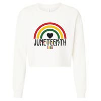 Juneteenth Freedom 1865 Rainbow Cropped Pullover Crew