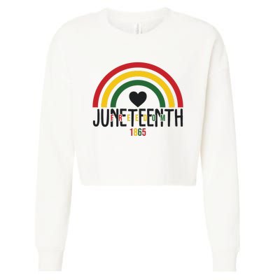 Juneteenth Freedom 1865 Rainbow Cropped Pullover Crew