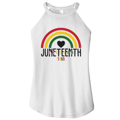 Juneteenth Freedom 1865 Rainbow Women's Perfect Tri Rocker Tank