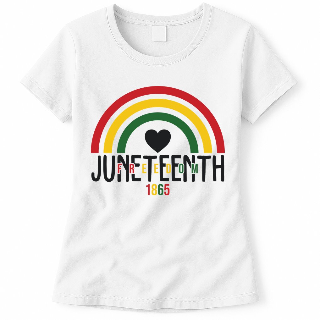 Juneteenth Freedom 1865 Rainbow Womens T-Shirt