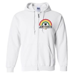 Juneteenth Freedom 1865 Rainbow Full Zip Hoodie