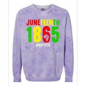 Juneteenth Freedom 1865 Not 1776 Proud Black History Month Gift Colorblast Crewneck Sweatshirt