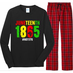 Juneteenth Freedom 1865 Not 1776 Proud Black History Month Gift Long Sleeve Pajama Set