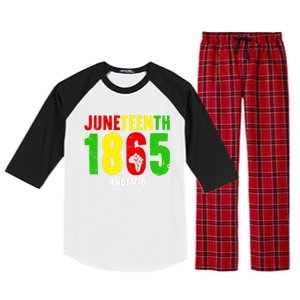 Juneteenth Freedom 1865 Not 1776 Proud Black History Month Gift Raglan Sleeve Pajama Set