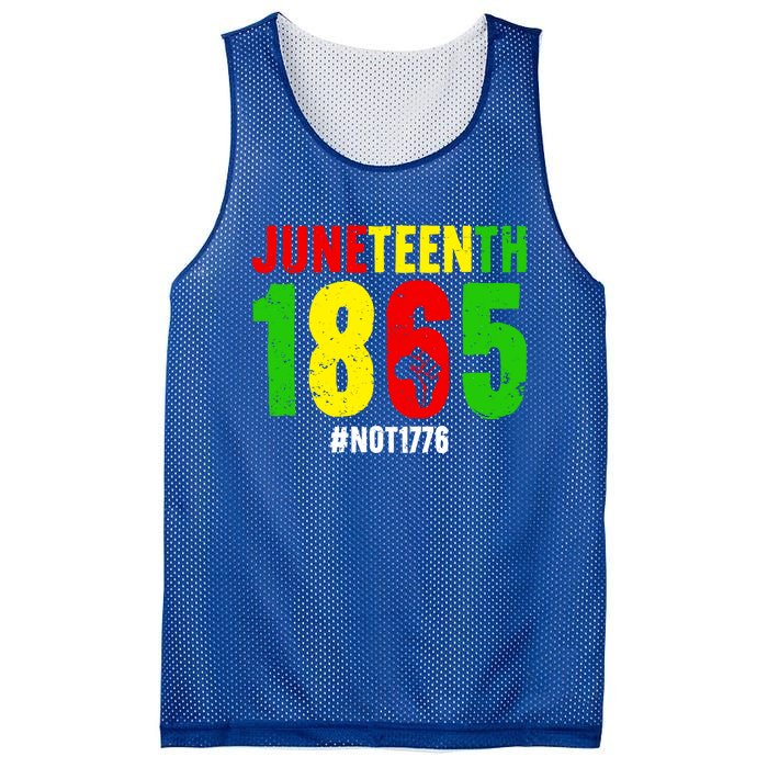 Juneteenth Freedom 1865 Not 1776 Proud Black History Month Gift Mesh Reversible Basketball Jersey Tank