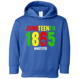 Juneteenth Freedom 1865 Not 1776 Proud Black History Month Gift Toddler Hoodie