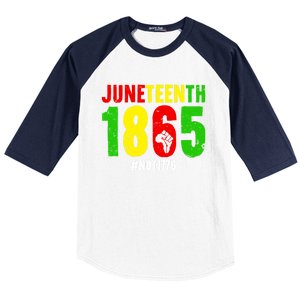 Juneteenth Freedom 1865 Not 1776 Proud Black History Month Gift Baseball Sleeve Shirt