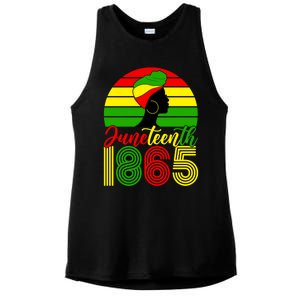 Juneteenth Freedom 1865 Black History African Mother's Day Cute Gift Ladies PosiCharge Tri-Blend Wicking Tank