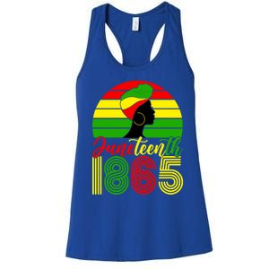 Juneteenth Freedom 1865 Black History African Mother's Day Cute Gift Women's Racerback Tank