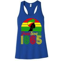 Juneteenth Freedom 1865 Black History African Mother's Day Cute Gift Women's Racerback Tank