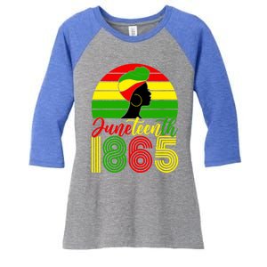 Juneteenth Freedom 1865 Black History African Mother's Day Cute Gift Women's Tri-Blend 3/4-Sleeve Raglan Shirt