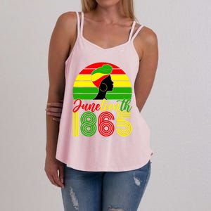 Juneteenth Freedom 1865 Black History African Mother's Day Cute Gift Women's Strappy Tank