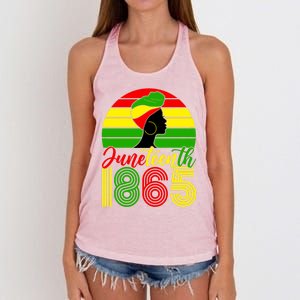 Juneteenth Freedom 1865 Black History African Mother's Day Cute Gift Women's Knotted Racerback Tank