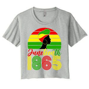 Juneteenth Freedom 1865 Black History African Mother's Day Cute Gift Women's Crop Top Tee