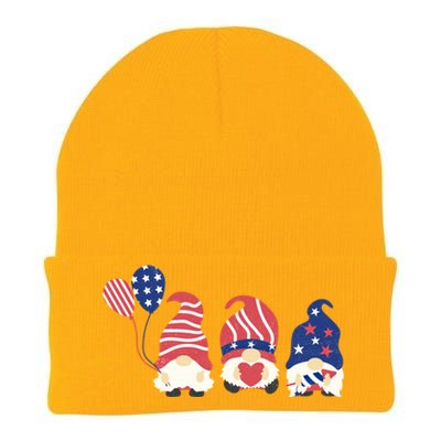 July Fourth 4th Of July Gnome Fireworks Funny Cool Gift Knit Cap Winter Beanie