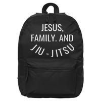 Jesus Family And Jiu Jitsu Brazilian Jiu Jitsu 16 in Basic Backpack