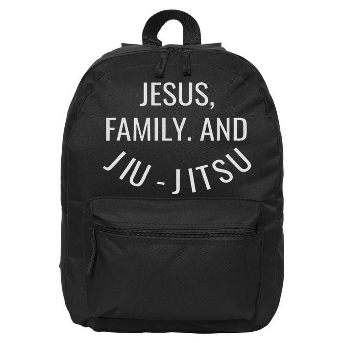 Jesus Family And Jiu Jitsu Brazilian Jiu Jitsu 16 in Basic Backpack
