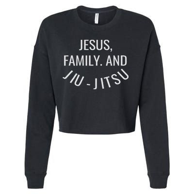 Jesus Family And Jiu Jitsu Brazilian Jiu Jitsu Cropped Pullover Crew