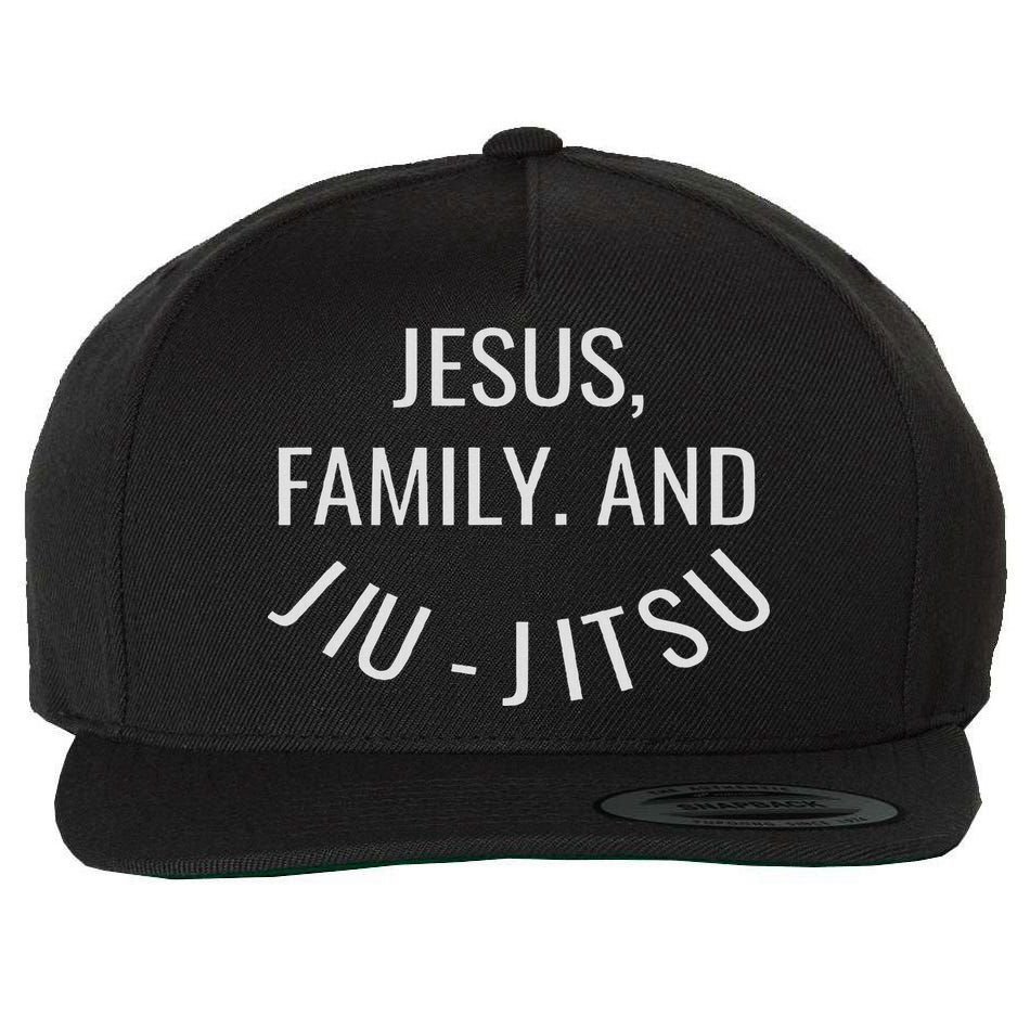 Jesus Family And Jiu Jitsu Brazilian Jiu Jitsu Wool Snapback Cap